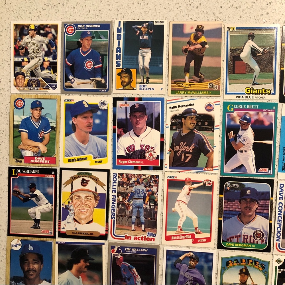112 baseball cards Nolan Ryan Barry Bonds Dave Winfield Rickey Henderson Griffey